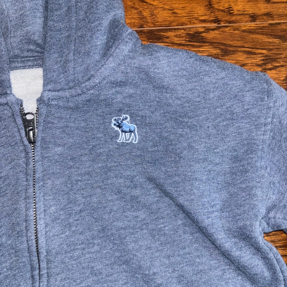 Abercrombie Kids Full-Zip Jacket Abercrombie Logo Fleece Hoodie with Pockets - Picture 2 of 5